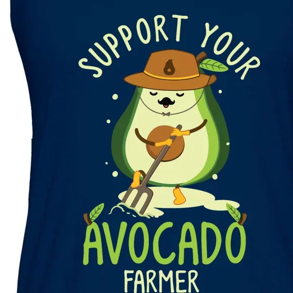 Vegan Food And Avocado Lover Or Guacamole Or Avocado Farmer Ladies Essential Flowy Tank