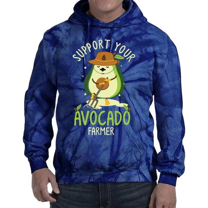 Vegan Food And Avocado Lover Or Guacamole Or Avocado Farmer Tie Dye Hoodie