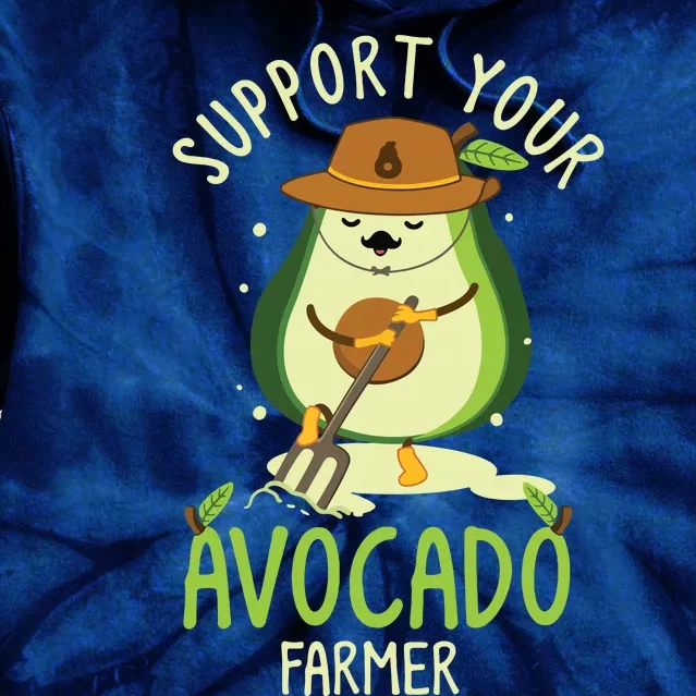 Vegan Food And Avocado Lover Or Guacamole Or Avocado Farmer Tie Dye Hoodie