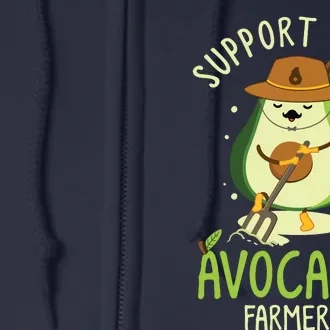 Vegan Food And Avocado Lover Or Guacamole Or Avocado Farmer Full Zip Hoodie