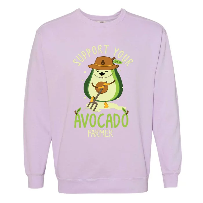 Vegan Food And Avocado Lover Or Guacamole Or Avocado Farmer Garment-Dyed Sweatshirt