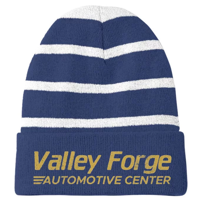 Valley Forge Automotive Center Striped Beanie with Solid Band