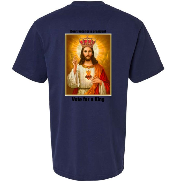 Vote For A King Jesus 2024 Front & Back Sueded Cloud Jersey T-Shirt