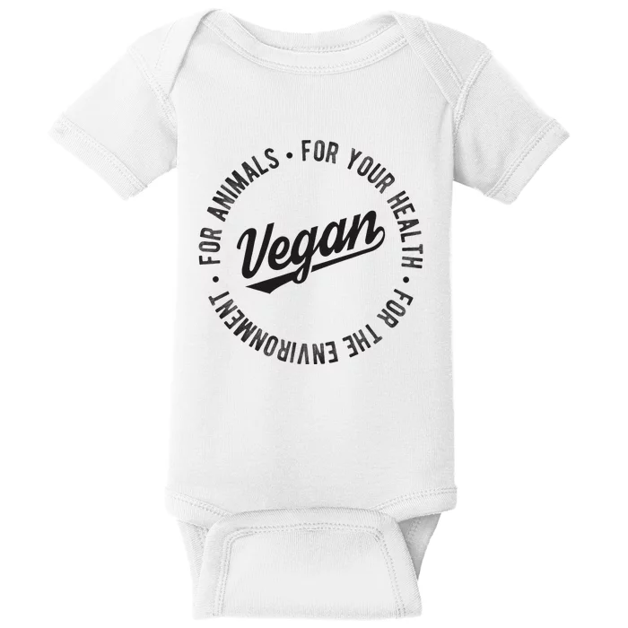 Vegann For Animals For Heal For The Environment Baby Bodysuit