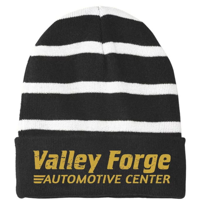 Valley Forge Automotive Center Striped Beanie with Solid Band