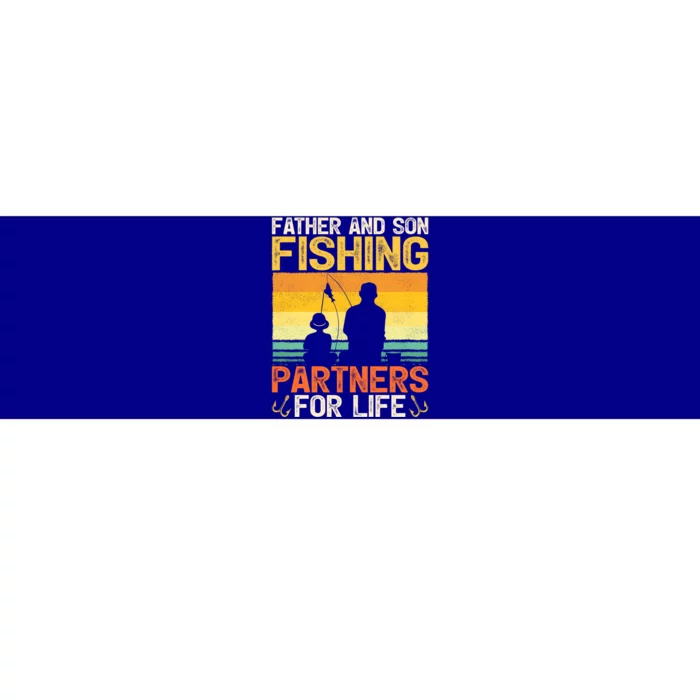 Vintage Father And Son Fishing Partners For Life Fathers Day Gift Bumper Sticker