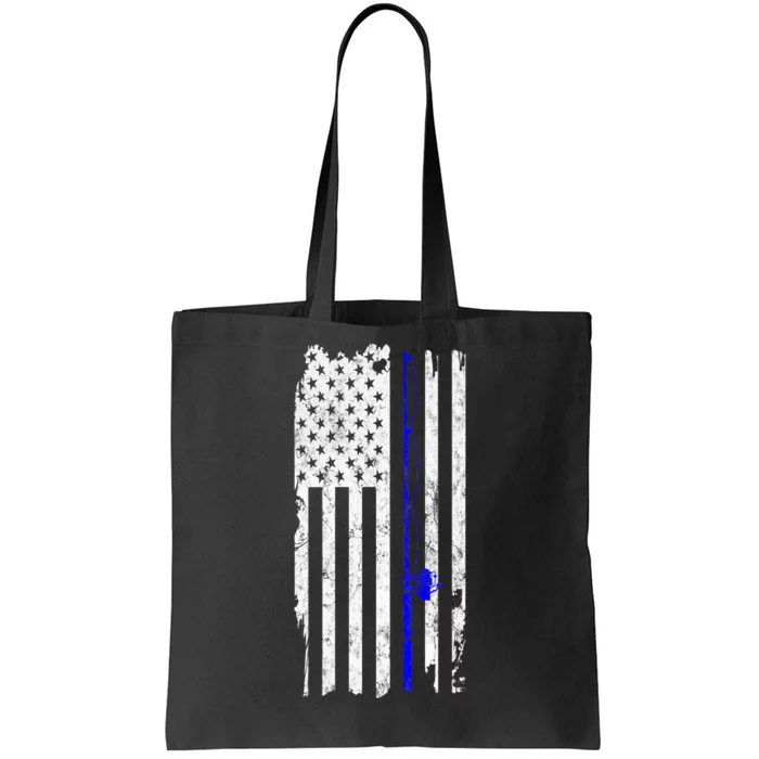 Vintage Fishing American Flag Gift Tote Bag