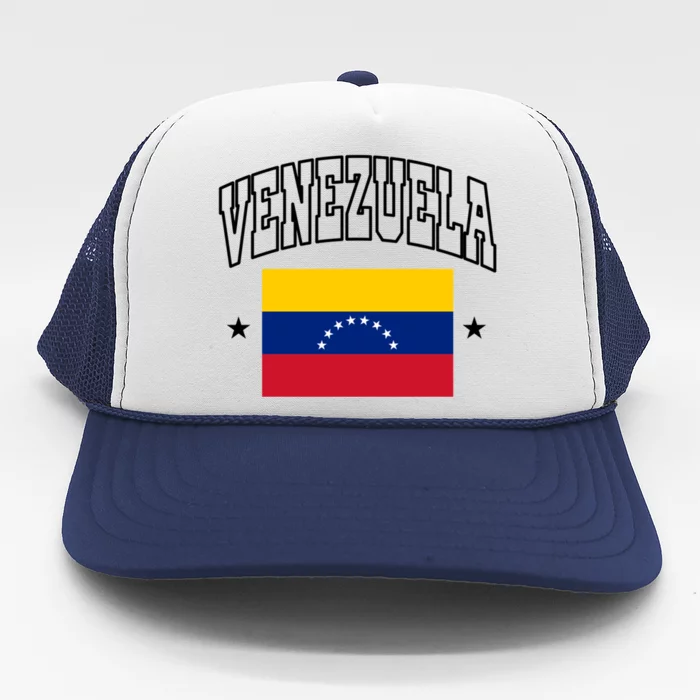 Venezuela Flag Athletic Souvenir Gift Trucker Hat