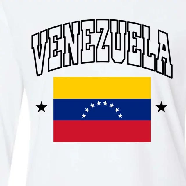 Venezuela Flag Athletic Souvenir Gift Womens Cotton Relaxed Long Sleeve T-Shirt