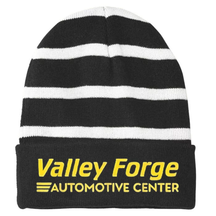 Valley Forge Automotive Center Striped Beanie with Solid Band