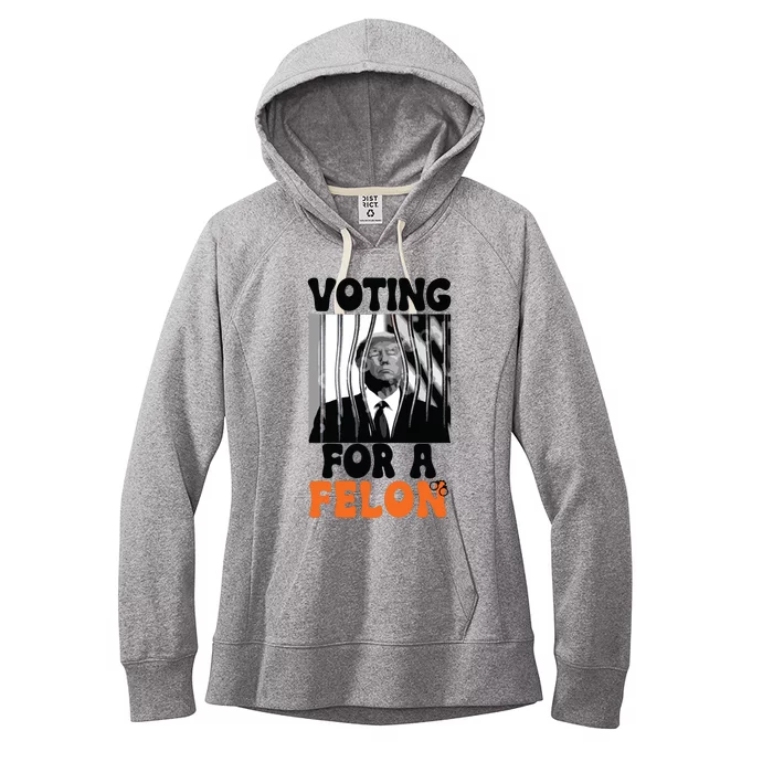 Voting For A Felon Women's Fleece Hoodie