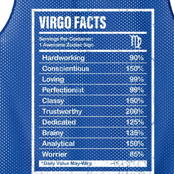 Virgo Facts And Funny Zodiac Gift Mesh Reversible Basketball Jersey Tank