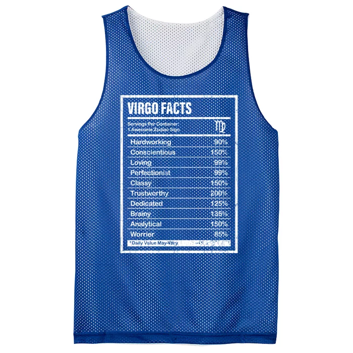 Virgo Facts And Funny Zodiac Gift Mesh Reversible Basketball Jersey Tank