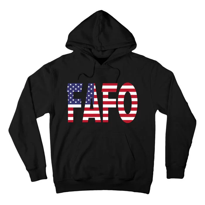 vintage FAFO American Flag Tall Hoodie