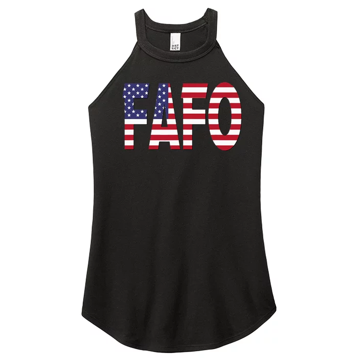 vintage FAFO American Flag Women’s Perfect Tri Rocker Tank