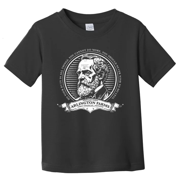 Vintage Fade Arlington Farms Clever Robert E Lee Toddler T-Shirt