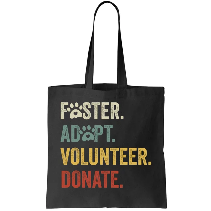 Vintage Foster Adopt Volunteer Donate Animals Rescue Shelter Tote Bag