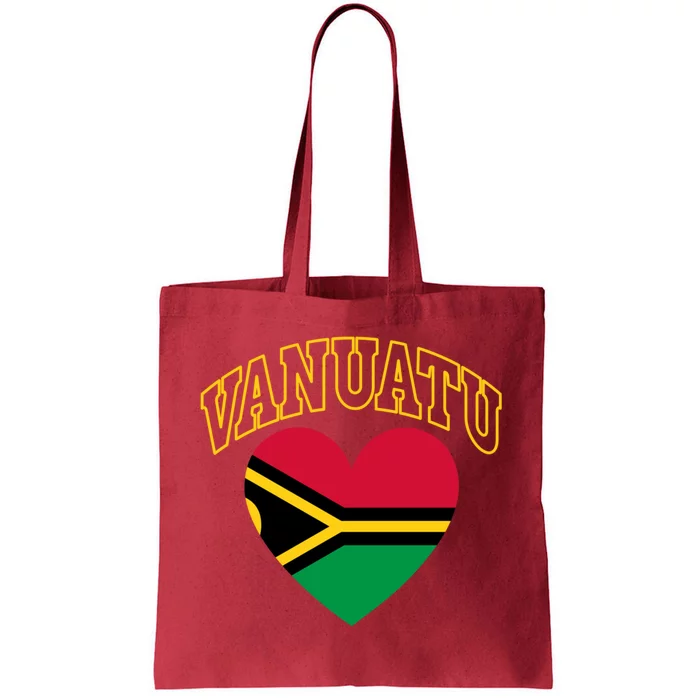 Vanuatu Flag Athletic Heart Gift Tote Bag