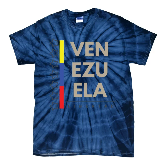 Venezuelan Flag Apparel With 7 Stars Libertad Tricolor Gift Tie-Dye T-Shirt