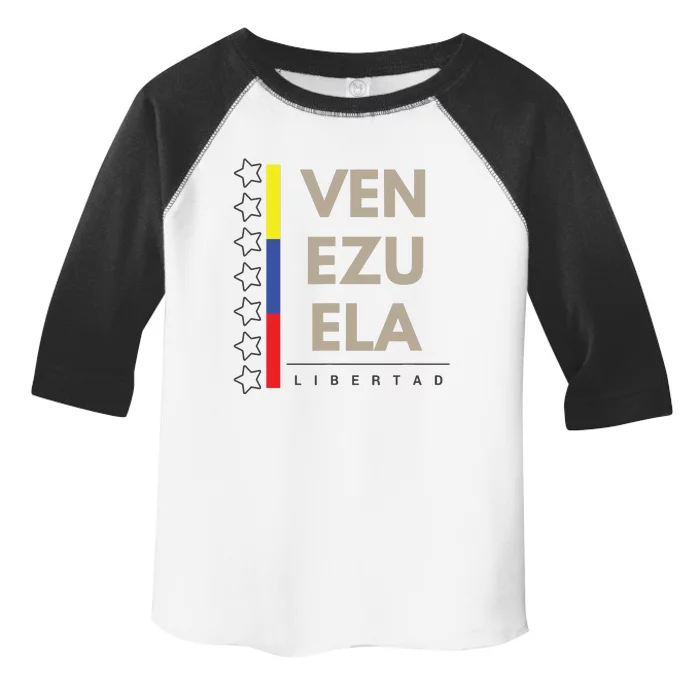 Venezuelan Flag Apparel With 7 Stars Libertad Tricolor Gift Toddler Fine Jersey T-Shirt