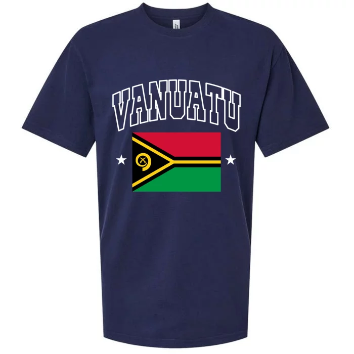 Vanuatu Flag Athletic Patriotic Design Meaningful Gift Sueded Cloud Jersey T-Shirt