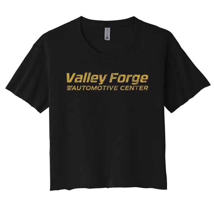 Valley Forge Automotive Distressed Look Women's Crop Top Tee