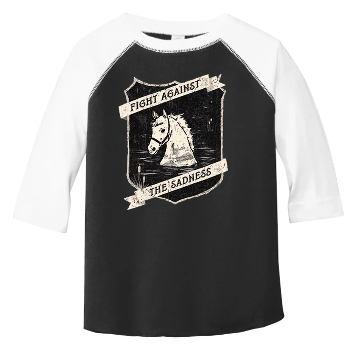 Vintage Fight Against The Sadness Toddler Fine Jersey T-Shirt