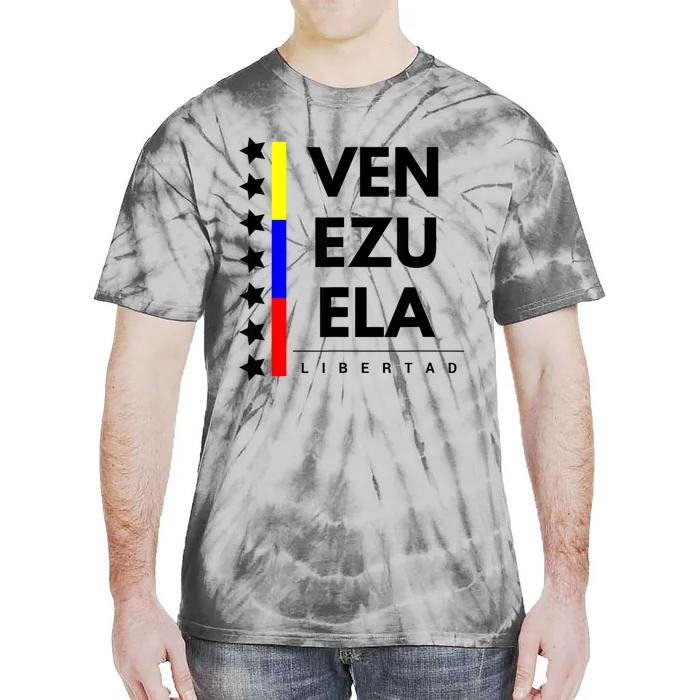 Venezuelan Flag Apparel 7 Stars Libertad Proud White Gift Tie-Dye T-Shirt