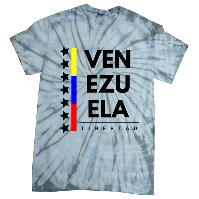 Venezuelan Flag Apparel 7 Stars Libertad Proud White Gift Tie-Dye T-Shirt