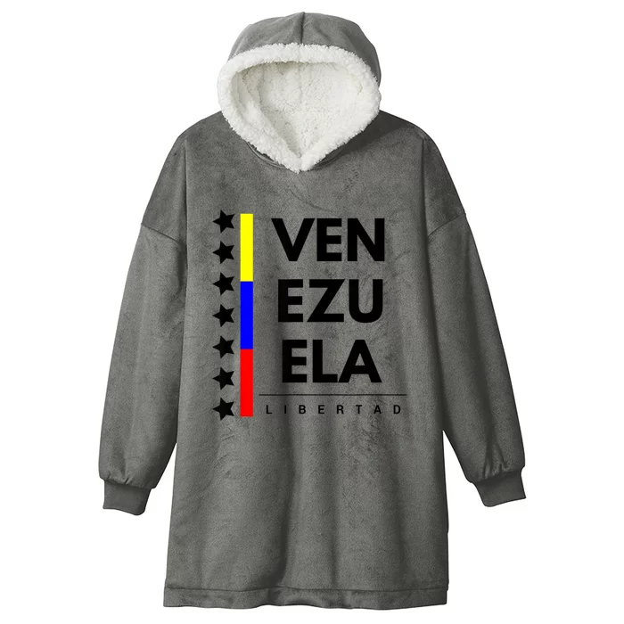 Venezuelan Flag Apparel 7 Stars Libertad Proud White Gift Hooded Wearable Blanket