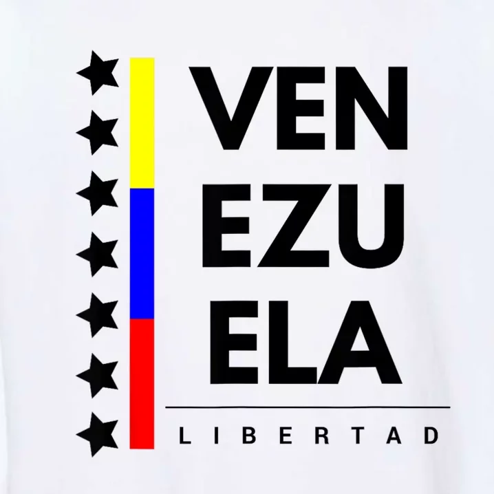 Venezuelan Flag Apparel 7 Stars Libertad Proud White Gift Garment-Dyed Sweatshirt