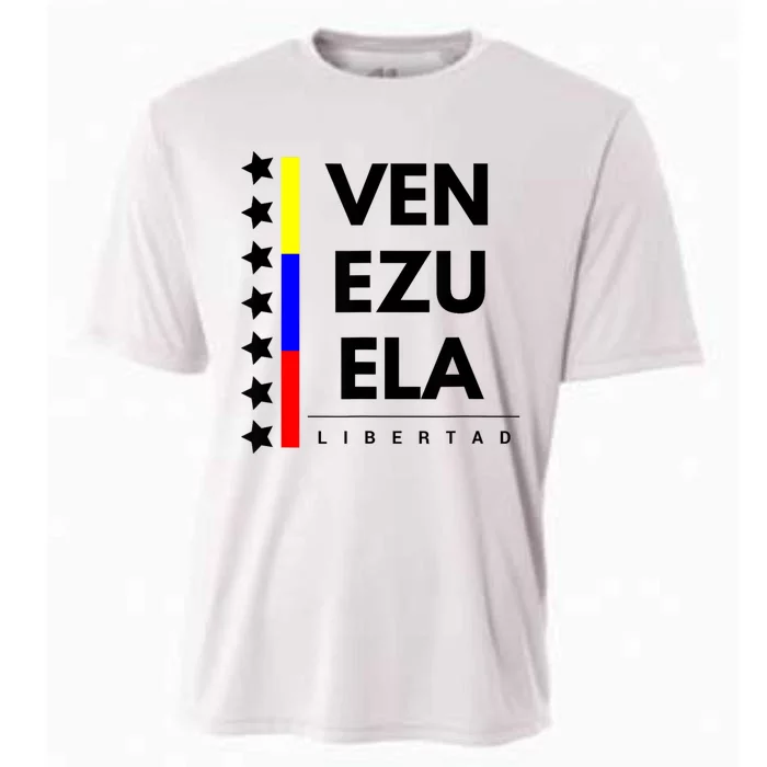 Venezuelan Flag Apparel 7 Stars Libertad Proud White Gift Cooling Performance Crew T-Shirt