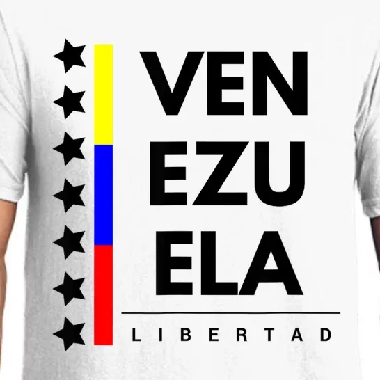 Venezuelan Flag Apparel 7 Stars Libertad Proud White Gift Pajama Set