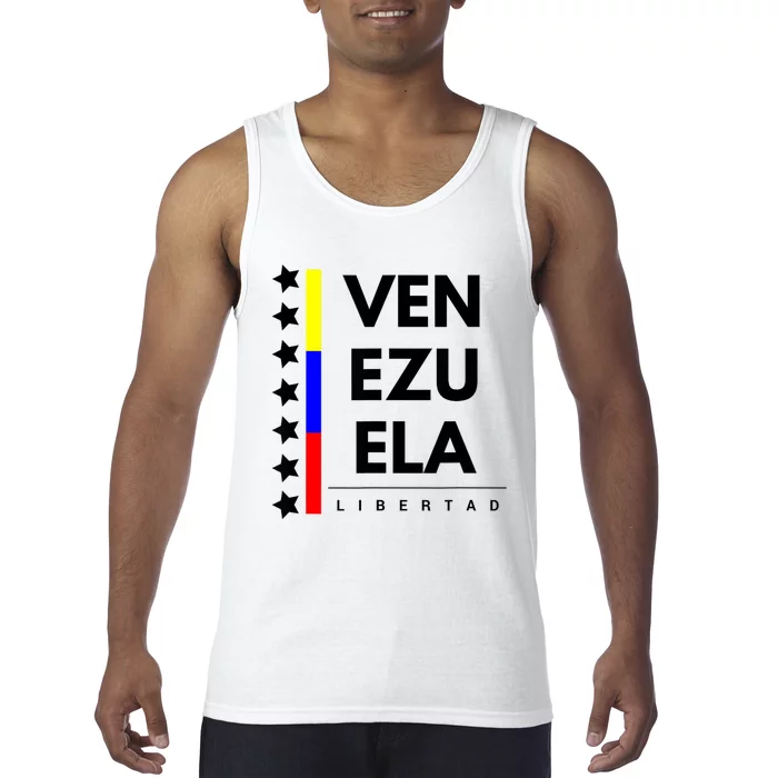 Venezuelan Flag Apparel 7 Stars Libertad Proud White Gift Tank Top