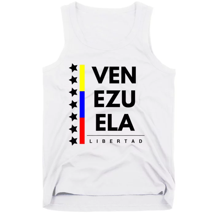 Venezuelan Flag Apparel 7 Stars Libertad Proud White Gift Tank Top