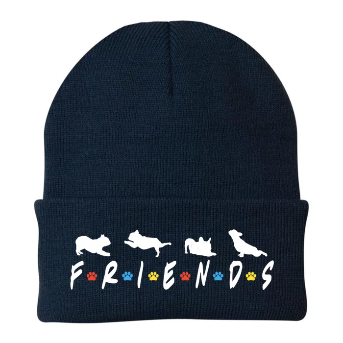 Vintage French Bulldog Frenchie Yoga Crewneck Frenchie Dog Gift Knit Cap Winter Beanie