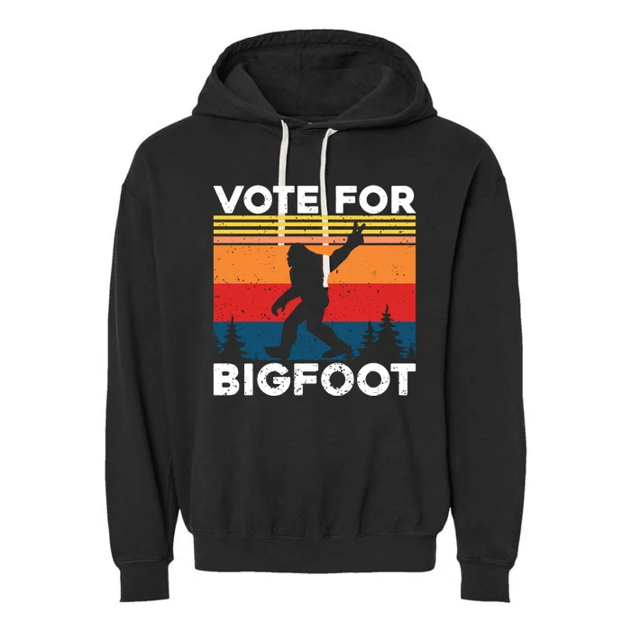 Vote For Bigfoot Garment-Dyed Fleece Hoodie