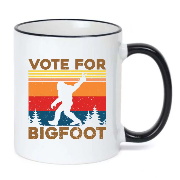 Vote For Bigfoot Black Color Changing Mug