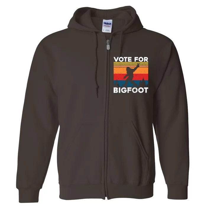 Vote For Bigfoot Full Zip Hoodie