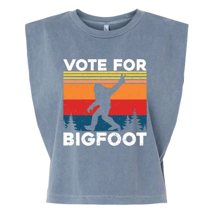 Vote For Bigfoot Garment-Dyed Women's Muscle Tee