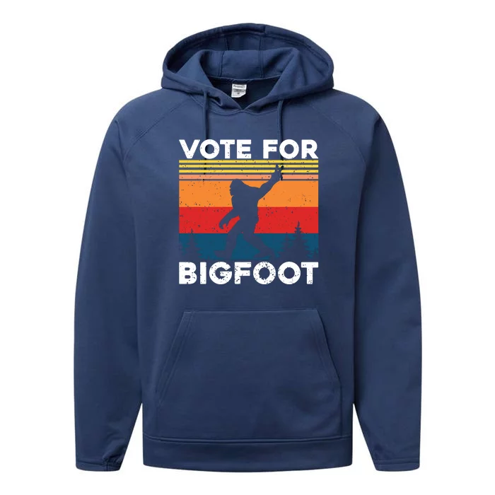 Vote For Bigfoot Performance Fleece Hoodie