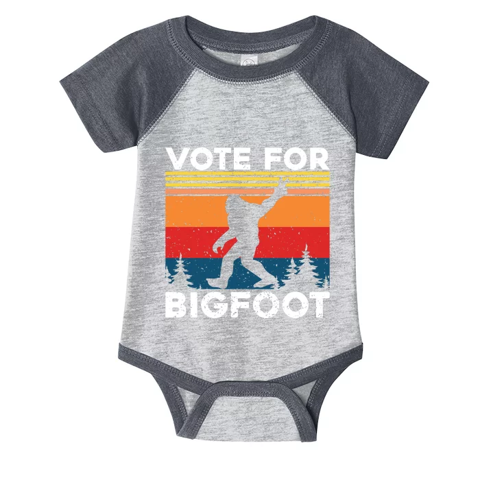 Vote For Bigfoot Infant Baby Jersey Bodysuit