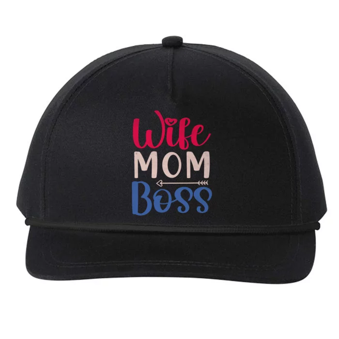 Vintage Funny Boss Lady Mother's Day Wife Mom Boss Gift Snapback Five-Panel Rope Hat