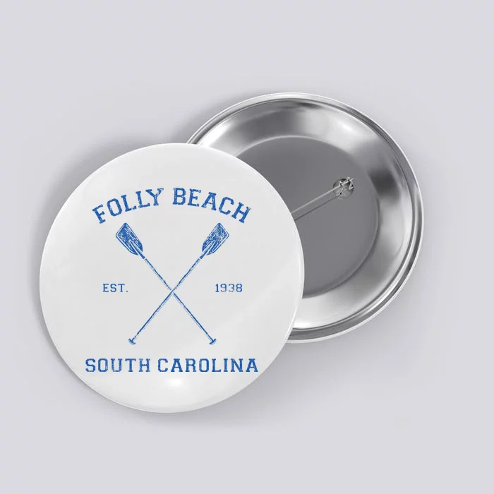 Vintage Folly Beach Vacation Button