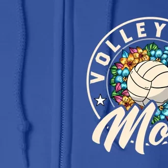 Volleymom For Beach Sports Player And Volleyball Moms Gift Full Zip Hoodie