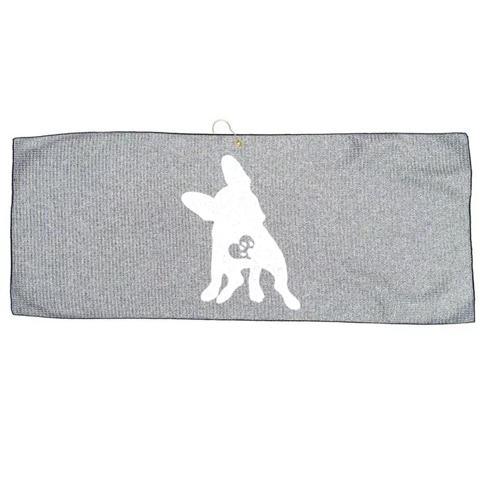 Vintage French Bulldog Dog Valentine's Day Meaningful Gift Large Microfiber Waffle Golf Towel