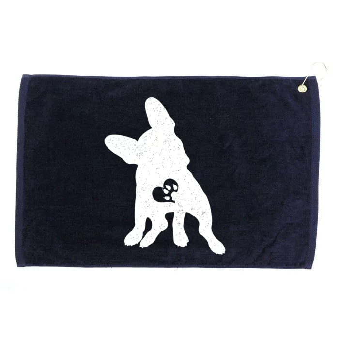 Vintage French Bulldog Dog Valentine's Day Meaningful Gift Grommeted Golf Towel