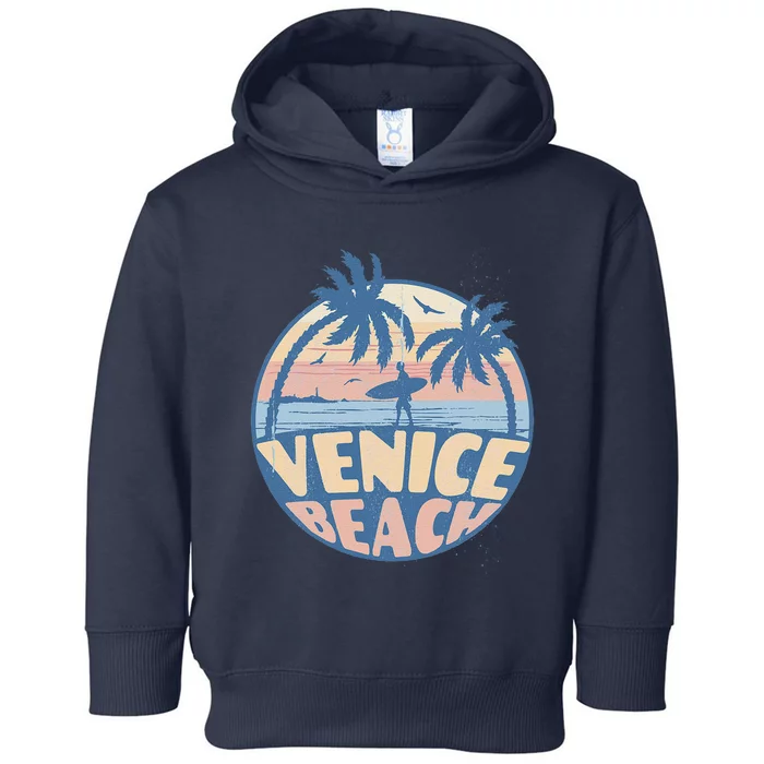 Venice Florida Beach Surf Summer Vacation Vintage Toddler Hoodie