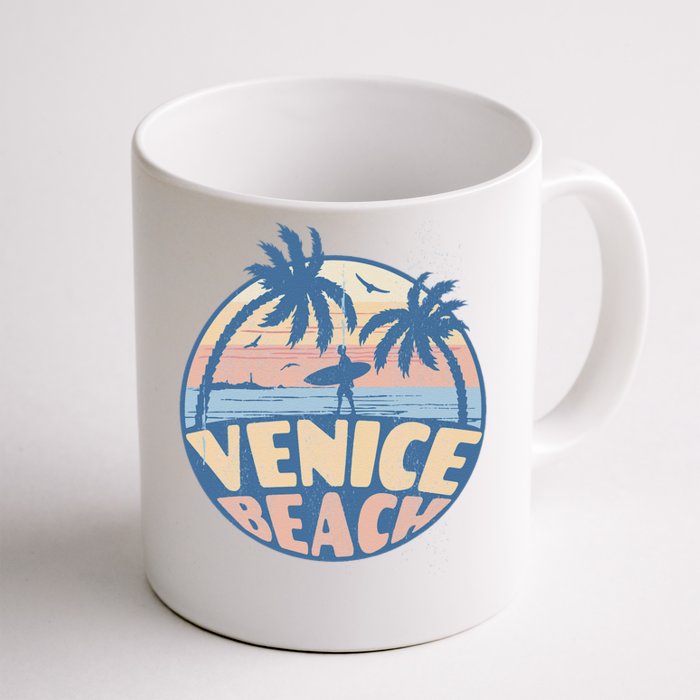 Venice Florida Beach Surf Summer Vacation Vintage Front & Back Coffee Mug