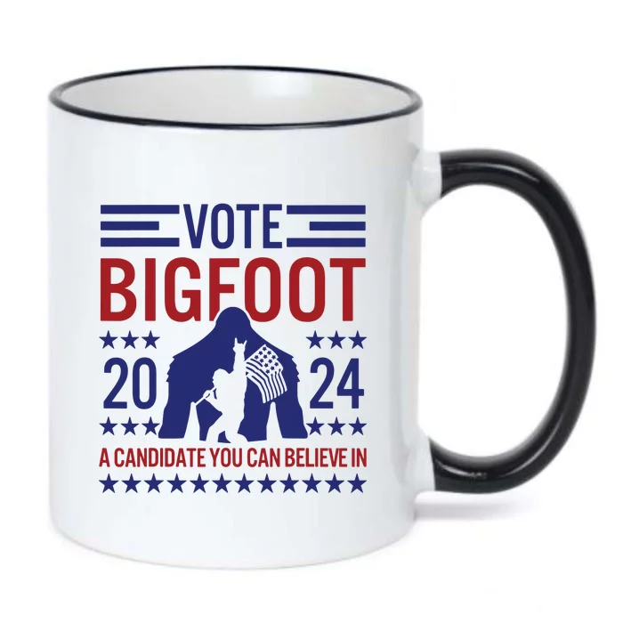 Vote For Bigfoot 2024 Funny Sasquatch Presidential Election Black Color Changing Mug